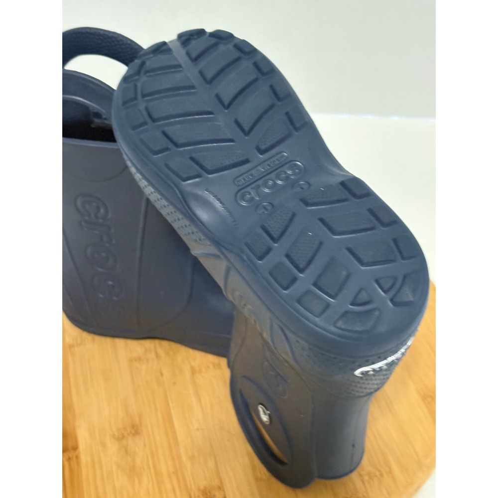 Crocs Kids Handle It Rain Boot Navy Blue Waterproof Pull On J1 12803-410 - Picture 5 of 5